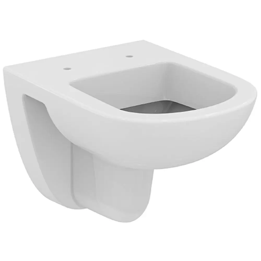 Wand-T-WC in Weiß, im kompakt Design, von Ideal Standard, mit geschlossener Rückwand für Wandmontage, geeignet für moderne Badezimmerlösungen.